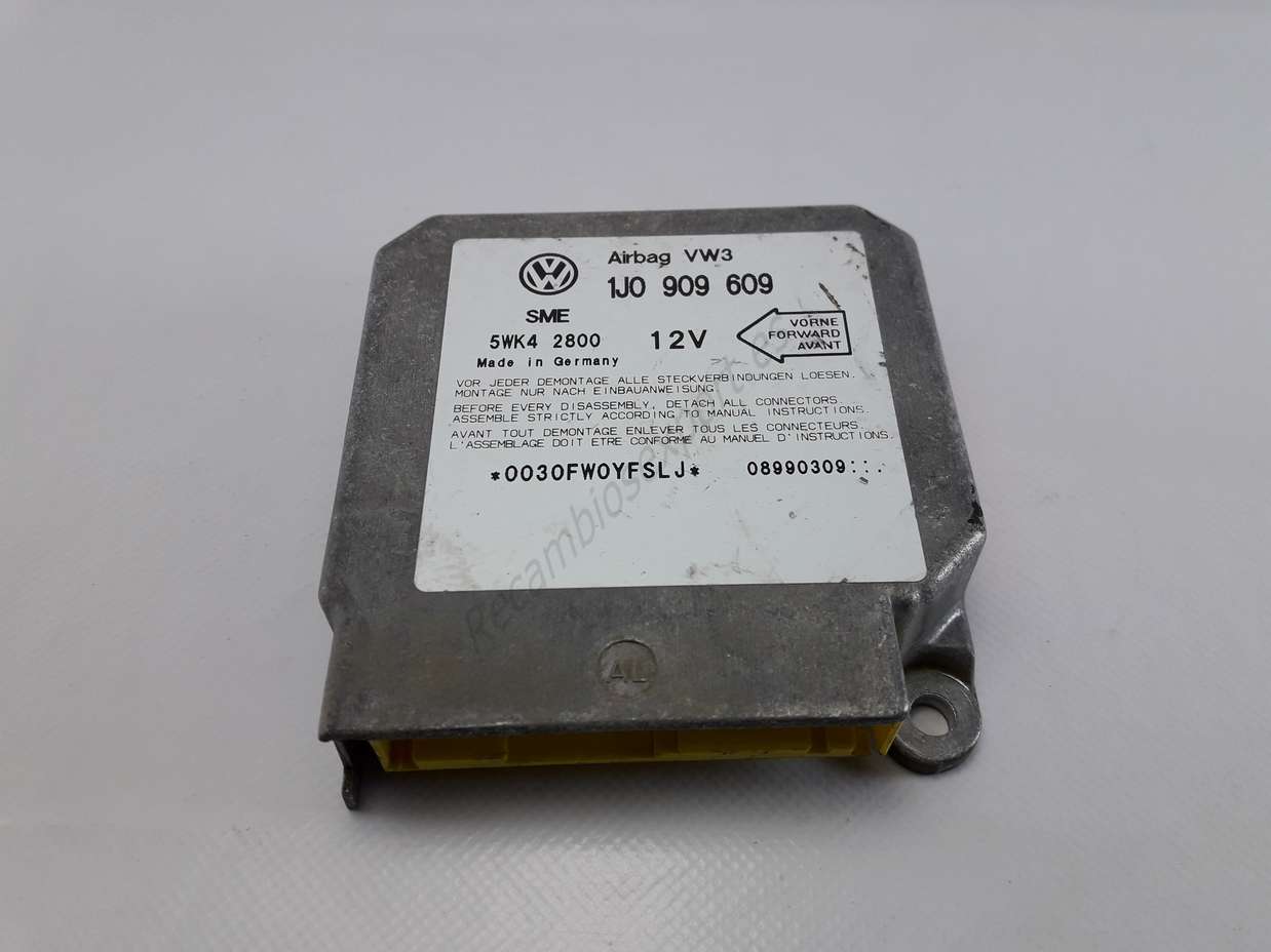 Centralita Airbag crash sensor VW Volkswagen Golf Vento VW3 1J0909609 1J0 909 609 1JO909609 SIEMENS 5WK42800 5WK4 2800 - foto 1