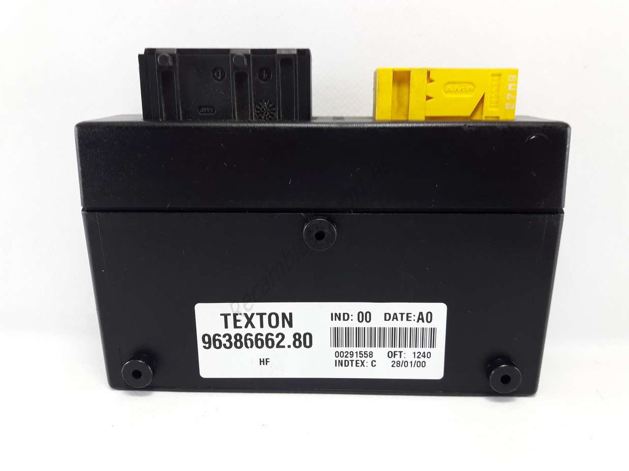 Centralita Citroen Xantia TEXTON 9638666280 96386662. 80 IND 00 DATE A0 - foto 1