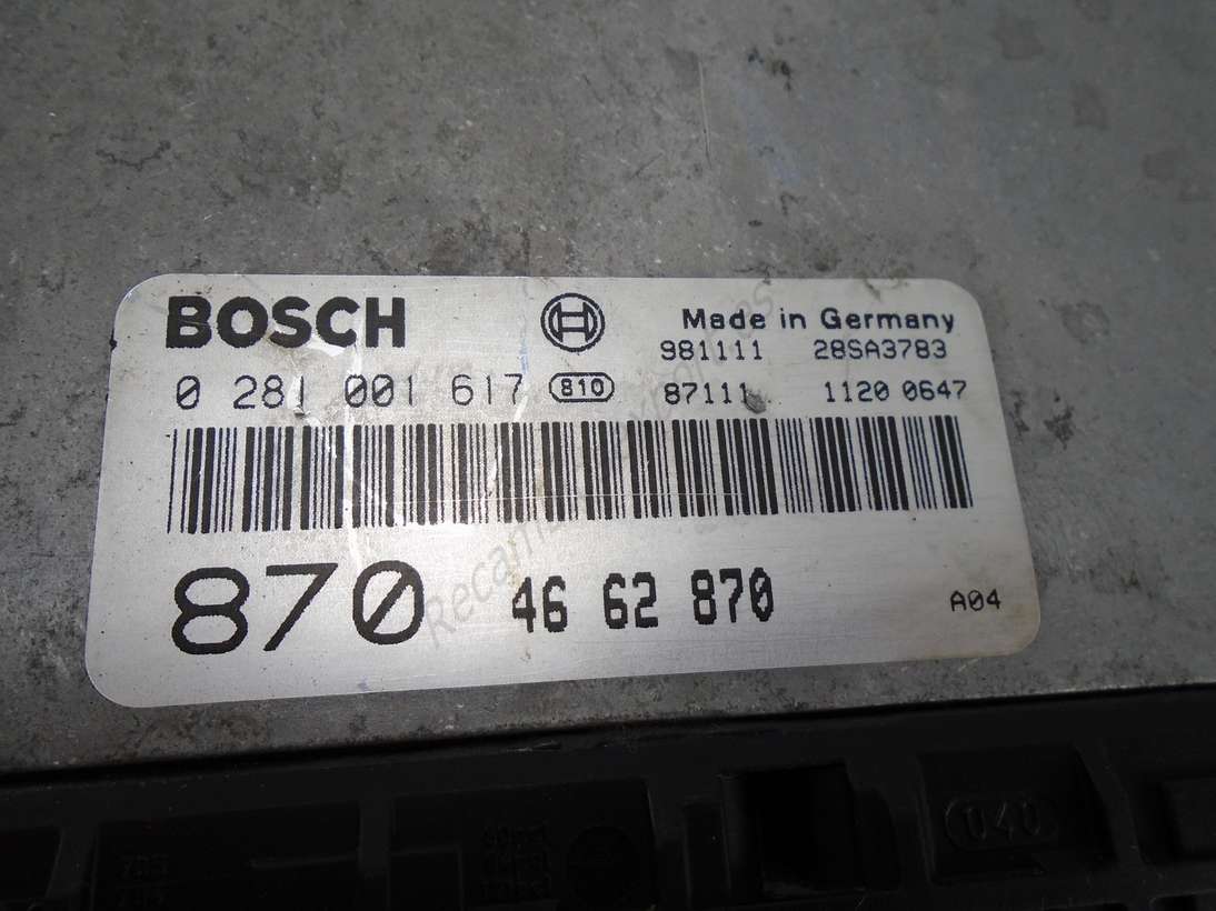 Centralita Saab 93 BOSCH 0281001617 0 281 001 617 8704662870 870 46 62 870 - foto 2