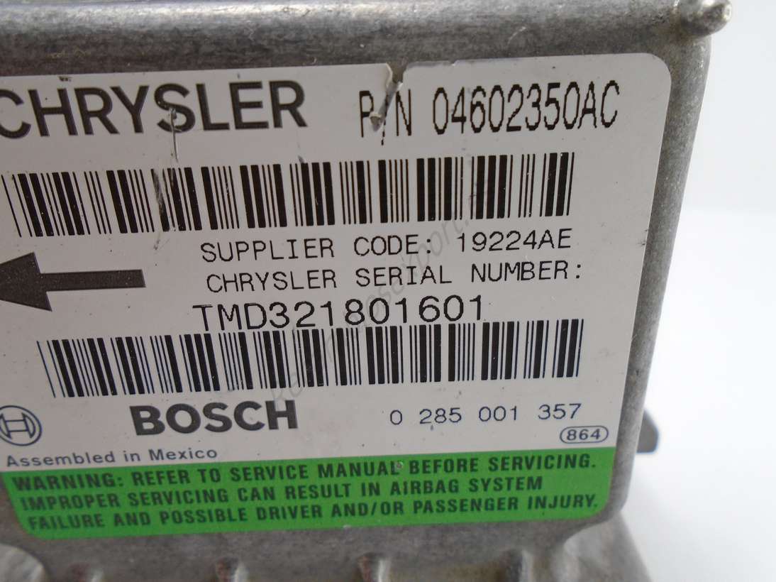 Centralita airbag Chrysler 300 M 04602350AC Bosch 0285001357 0 285 001 357 - foto 2