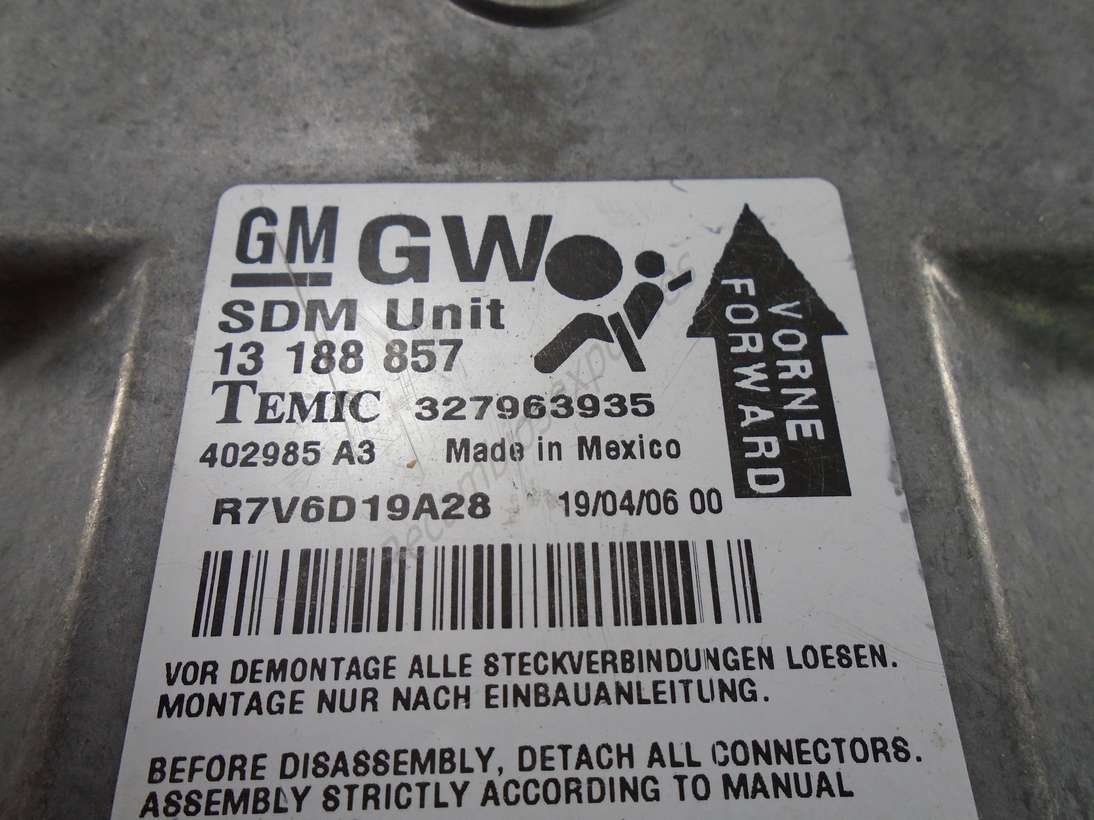 Centralita airbag Opel Astra 13188857 13 188 857 Temik GM 327963935 - foto 2