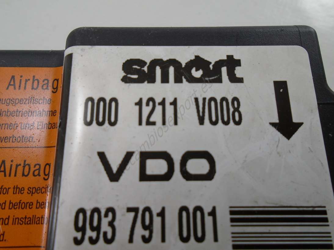 Centralita airbag Smart Fortwo 450 0001211V008 VDO 993791001 - foto 2