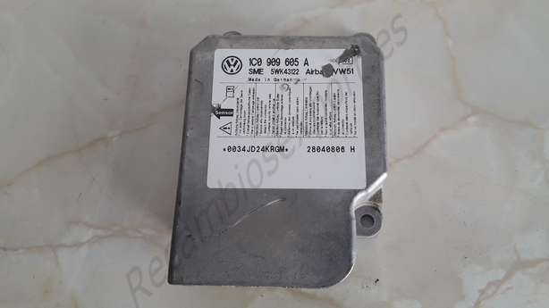 Centralita airbag volkswagen golf bora seat leon 1c0909605a 1c0 909 605 a 1co909605a index 08 siemens 5wk43122 5wk4 3122 - foto 1