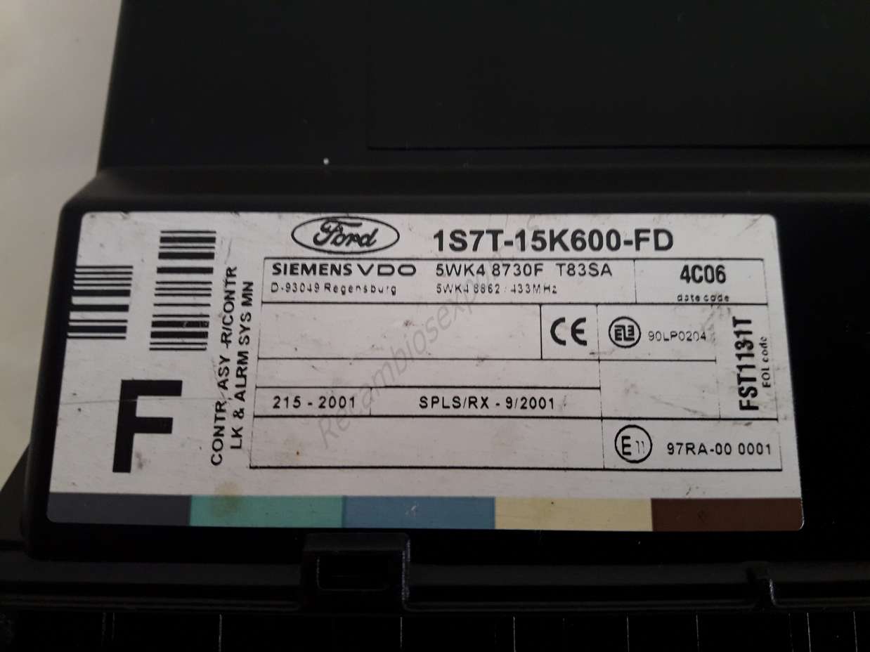 Centralita confort ford focus 1s7t15k600fd 1s7t-15k600-fd 5wk48862 5wk48730f - foto 2