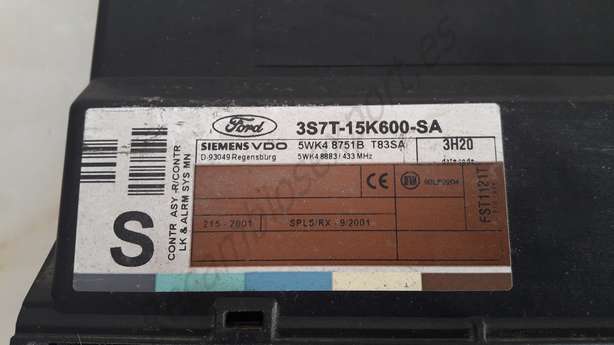Centralita confort ford mondeo 3s7t15k600sa 3s7t-15k600-sa 5wk48751b 5wk48883 - foto 2