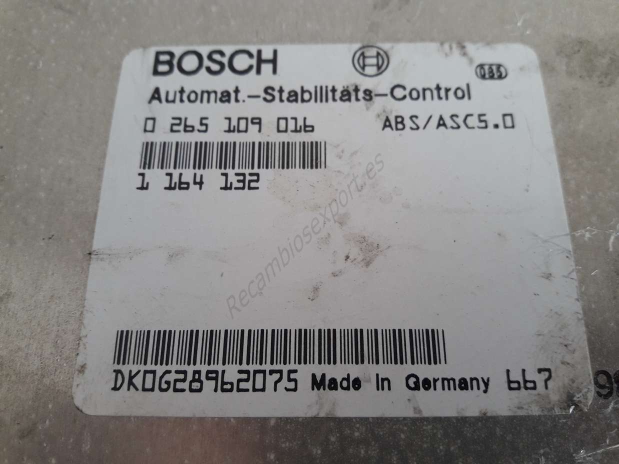 Centralita control automático ABS ASC BMW E39 1 164 132 1164132 BOSCH 0 265 109 016 0265109016 - foto 2