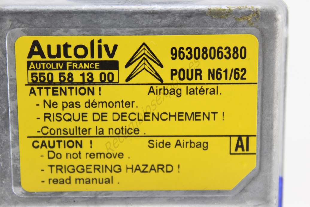 Centralita de Airbag Citroen Xsara 9630806380 AI Autoliv 550581300 550 58 13 00 - foto 2