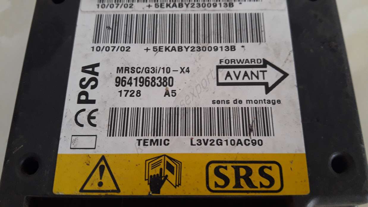 Centralita de Airbag Grupo PSA Citroen Peugeot 9641968380 A5 - foto 2