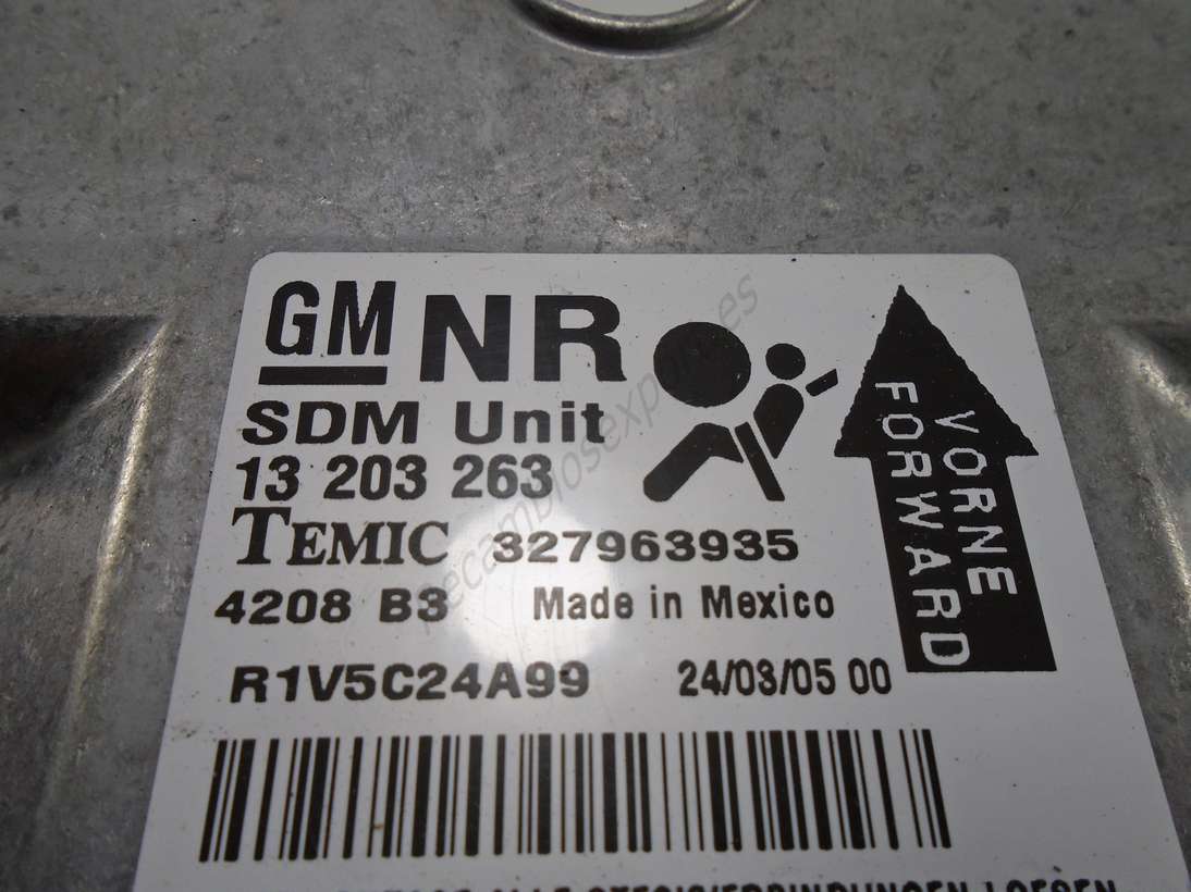 Centralita de airbag Opel Astra H 13203263 13 203 263  327963935 4208 Temic 327963935 - foto 2