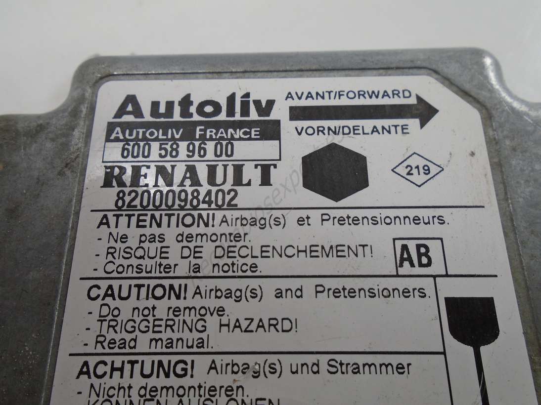 Centralita de airbag Renault 8200098402 Autoliv 600589600 600 589 600 AB - foto 2