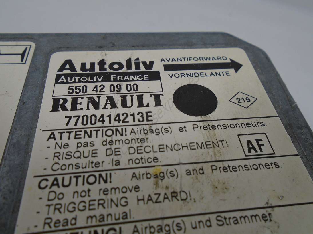 Centralita de airbag Renault Clio 7700414213E Autoliv 550420900 550 42 09 00 AF - foto 2