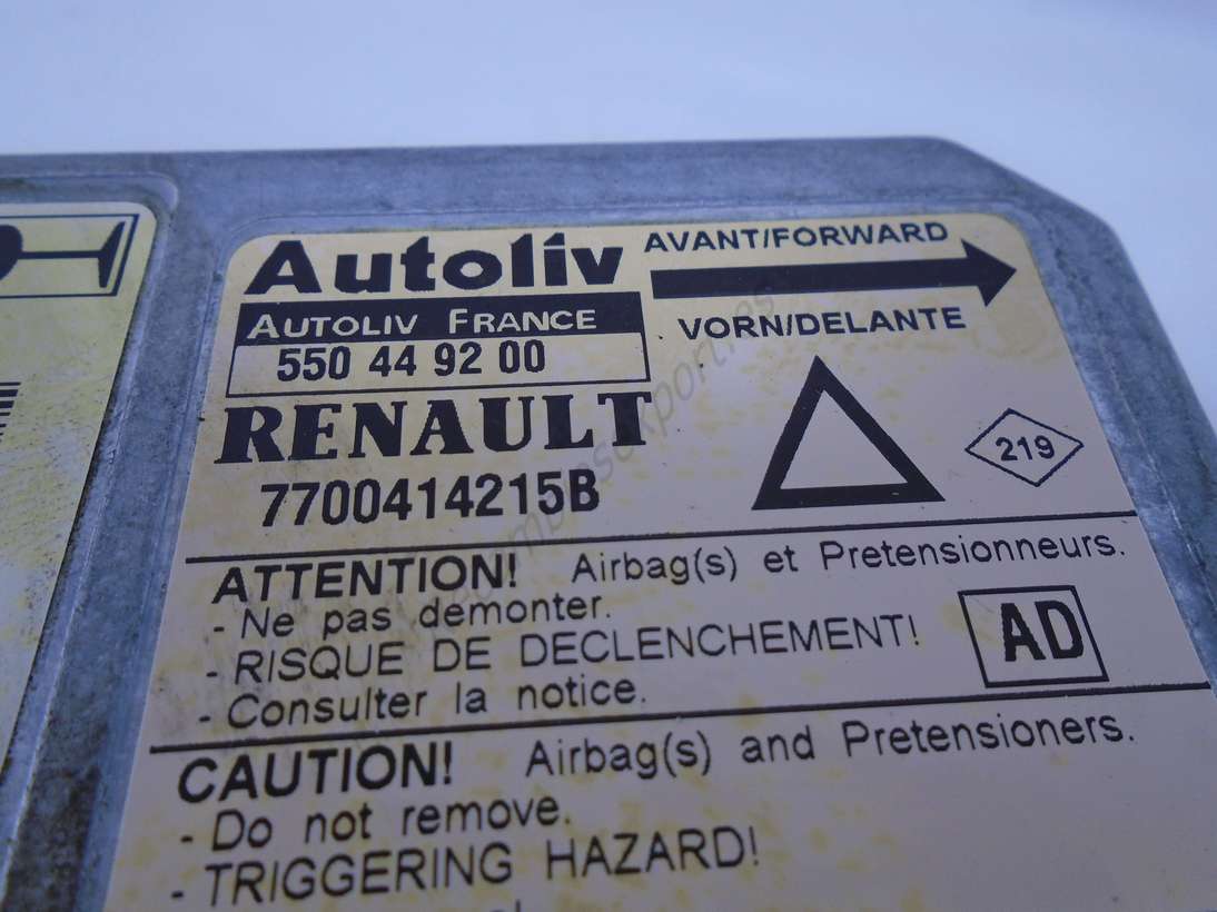 Centralita de airbag Renault Laguna  7700414215B  Autoliv 550449200 550 44 92 00 AD - foto 2