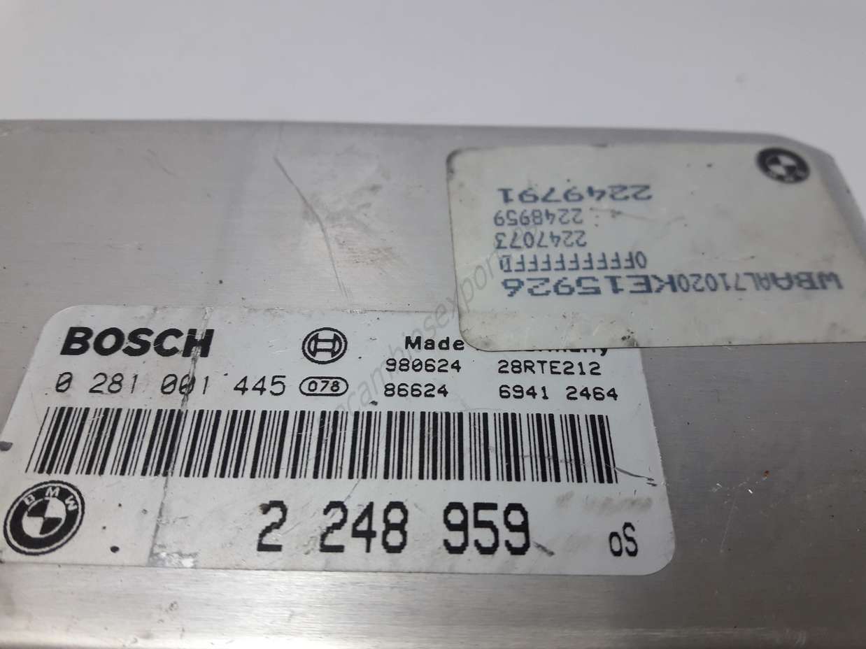 Centralita de motor BMW 2248959 2 248 959 BOSCH 0281001445 0 281 001 445 - foto 2