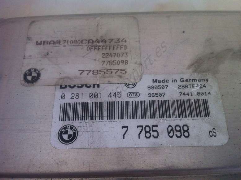 Centralita de motor BMW E46 7785098 7 785 098 BOSCH 0281001445 0 281 001 445 - foto 2