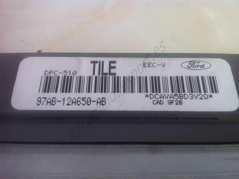 Centralita del motor Ford Escort 97AB12A650AB 97AB-12A650-AB TILE - foto 2