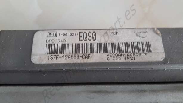 Centralita de motor Ford Mondeo 1S7F12A650CAF 1S7F-12A650-CAF EQS0 - foto 2