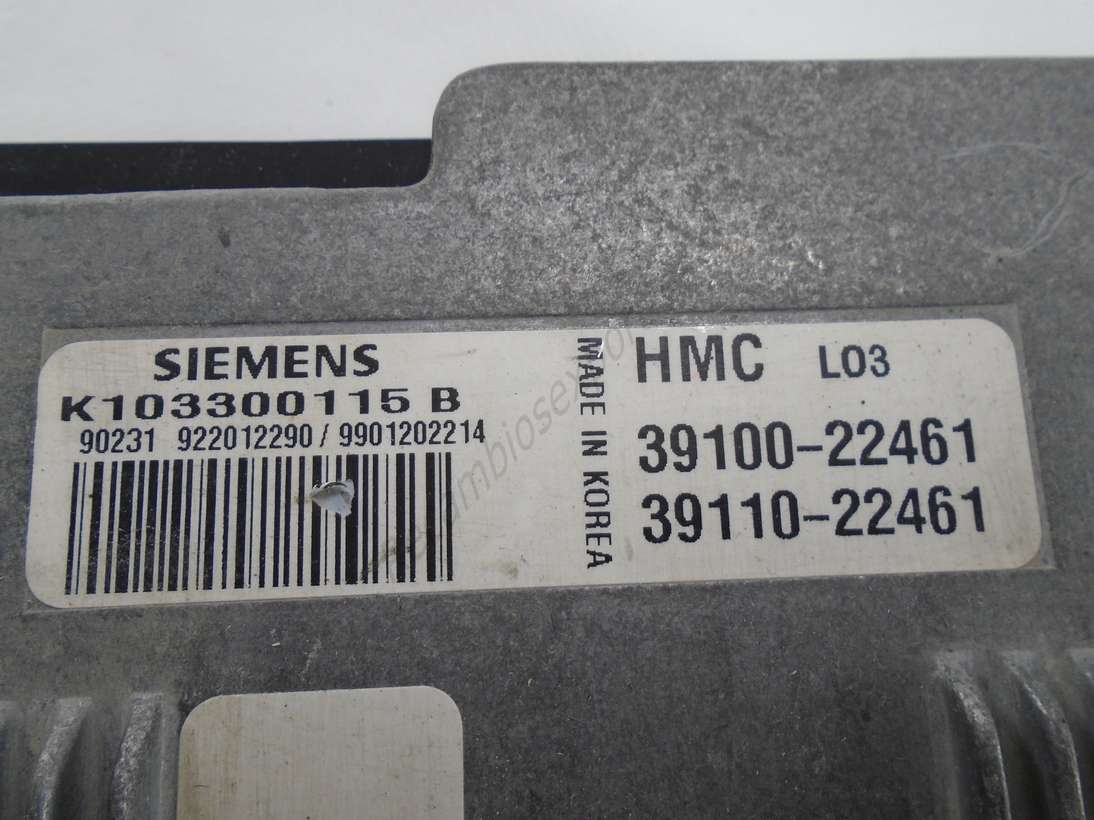 Centralita de motor Hyundai Accent 3910022461 39100-22461 3911022461 39110-22461 SIEMENS K103300115B K103300115 B - foto 2