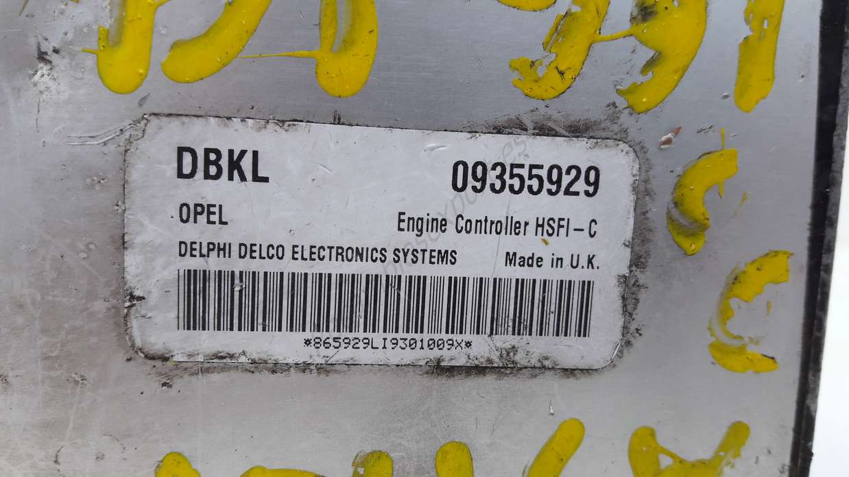 Centralita de motor Opel Astra Vectra Zafira 09355929 DBKL - foto 2