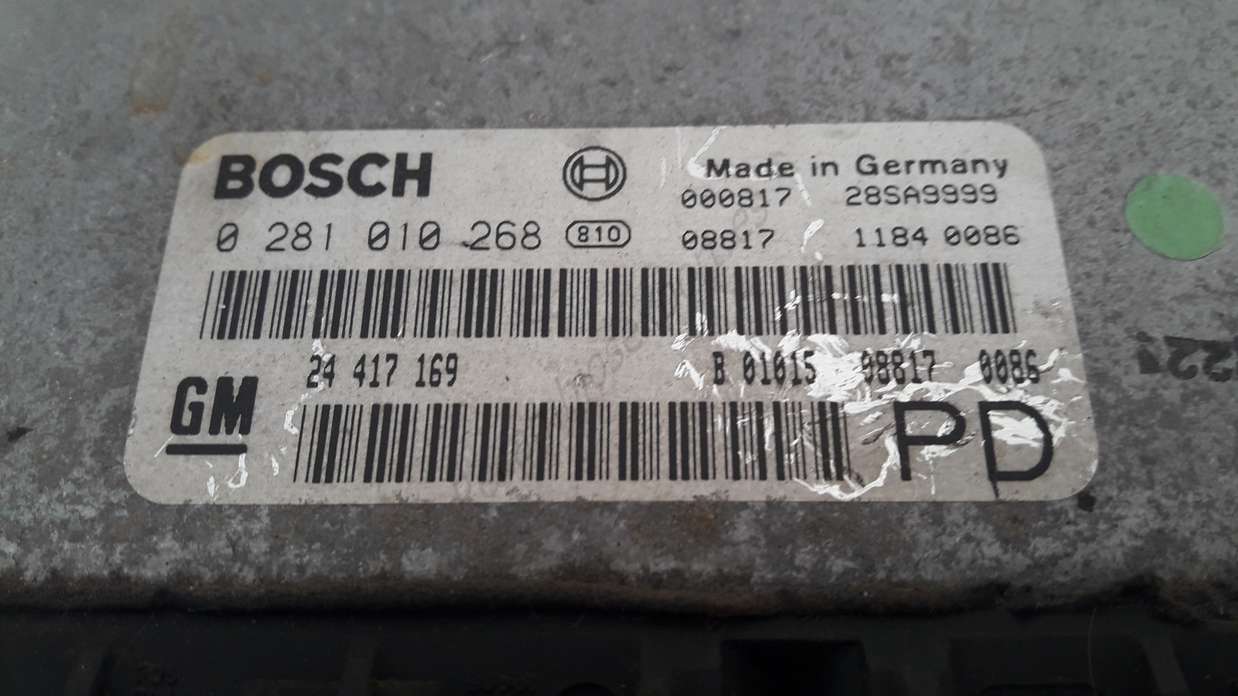 Centralita de motor Opel Zafira GM 24417169 PD 24417169PD 24 417 169 BOSCH 0281010268  0 281 010 268 - foto 2