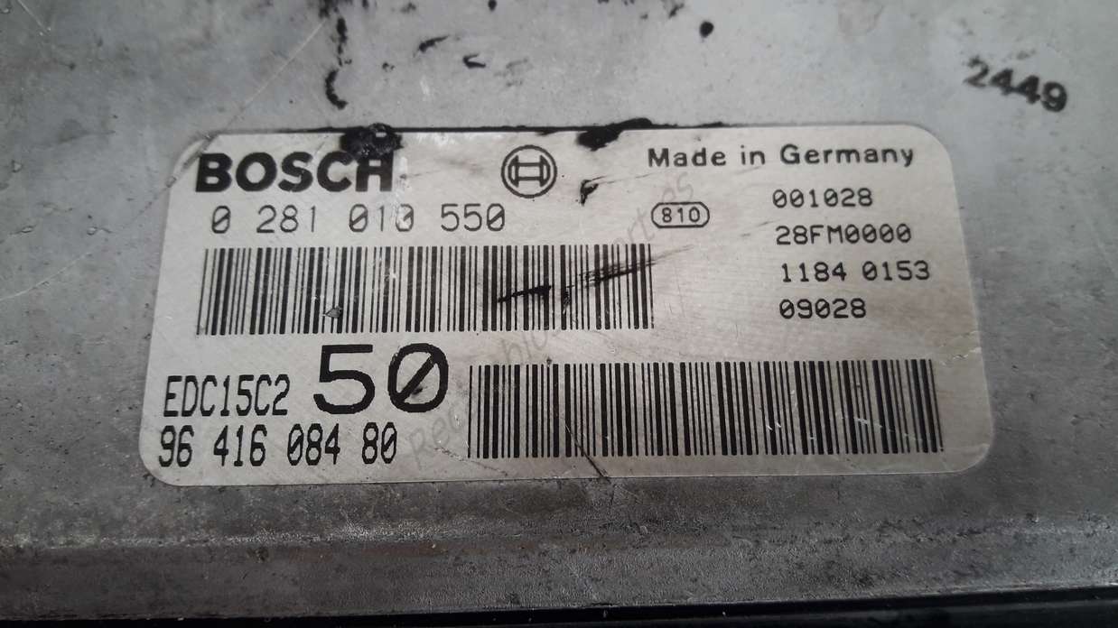 Centralita de motor Peugeot Citroen 9641608480 96 416 084 80 BOSCH 0281010550 0 281 010 550 - foto 2