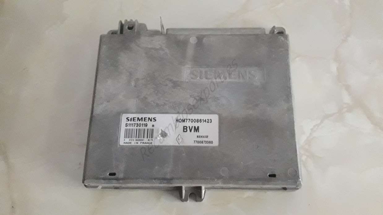 Centralita de motor Renault Clio HOM7700861423 7700873360 SIEMENS S111730119B S111730119 B - foto 1