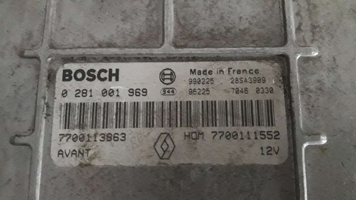 Centralita de Motor Renault Megane 7700113863 HOM 7700111552 HOM7700111552 BOSCH 0 281 001 969 0281001969 - foto 2