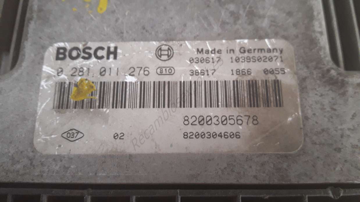 Centralita de motor Renault Scenic Megane 8200305678 8200304606 BOSCH 0281011276 0 281 011 276 - foto 2