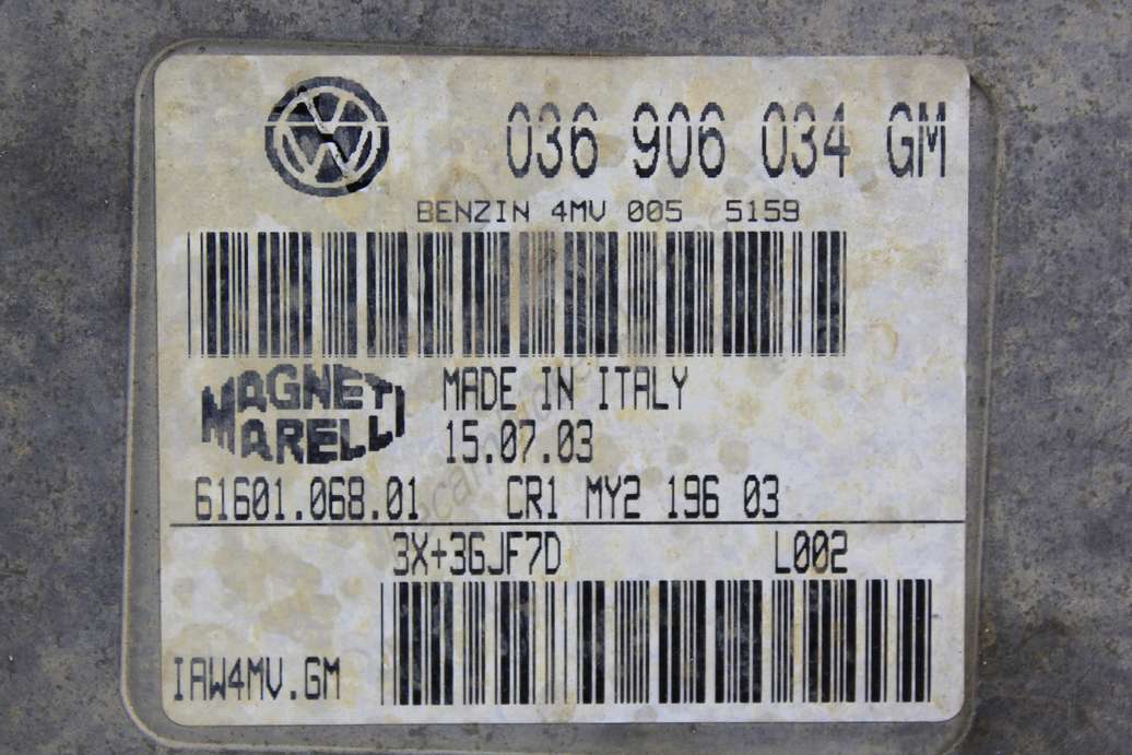 Centralita de motor Seat Ibiza Cordoba 036906034GM Magneti Marelli 6160106801 IAW4MV. GM IAW4MVGM - foto 2