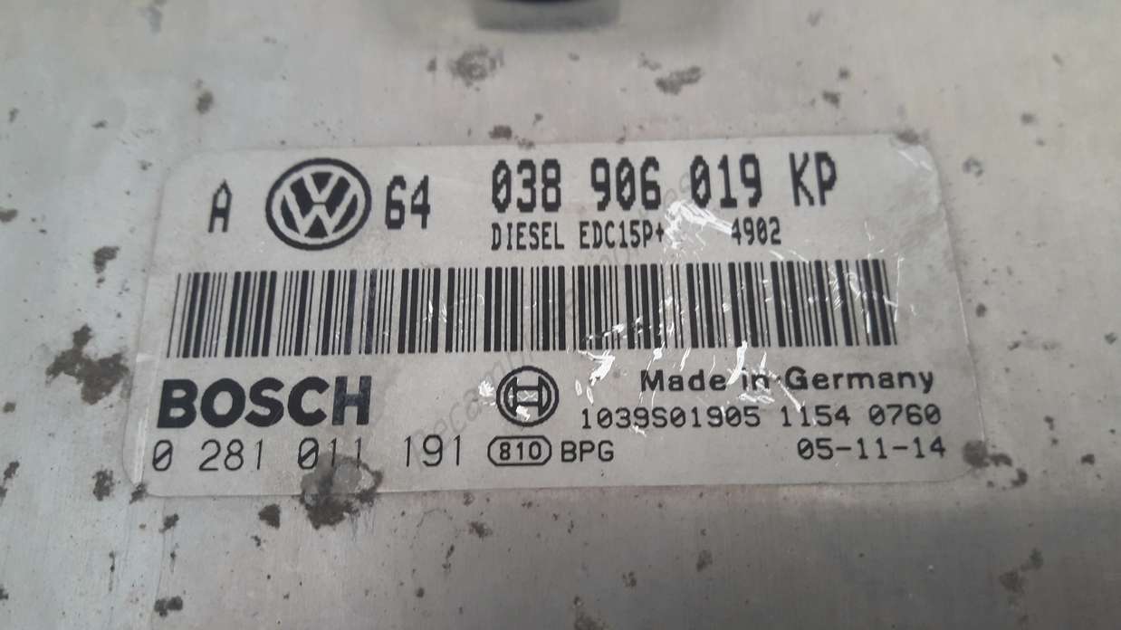 Centralita de motor VW Audi Seat Skoda 038906019KP 038 906 019 KP BOSCH 0281011191 0 281 011 191 - foto 2