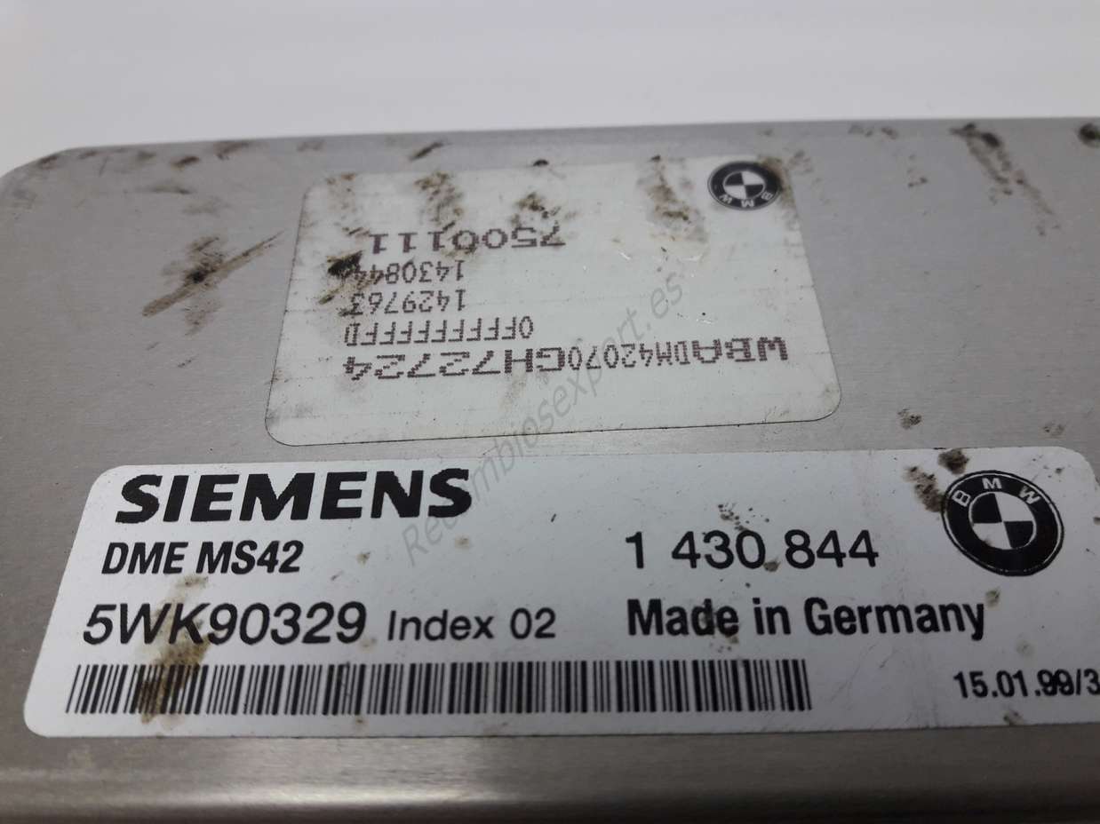 Centralita del Motor BMW DME MS42 1430844 1 430 844 5WK90329 - foto 2