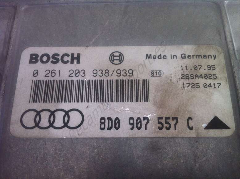 Centralita del motor Audi A4 8D0907557C 8D0 907 557 C 8DO907557C BOSCH 0261203938 0 261 203 938939 - foto 2