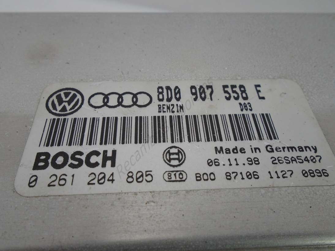 Centralita del motor Audi A4 8D0907558E 8D0 907 558 E BOSCH 0261204805 0 261 204 805 - foto 2