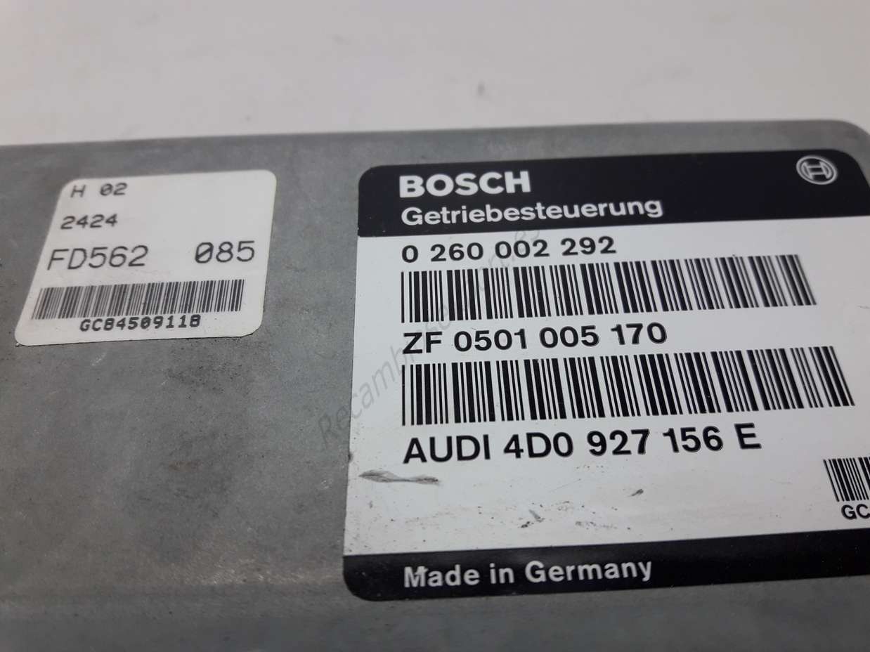 Centralita del motor Audi A8 D2 4D0927156E 4D0 927 156 E BOSCH 0260002292 0 260 002 292 - foto 2