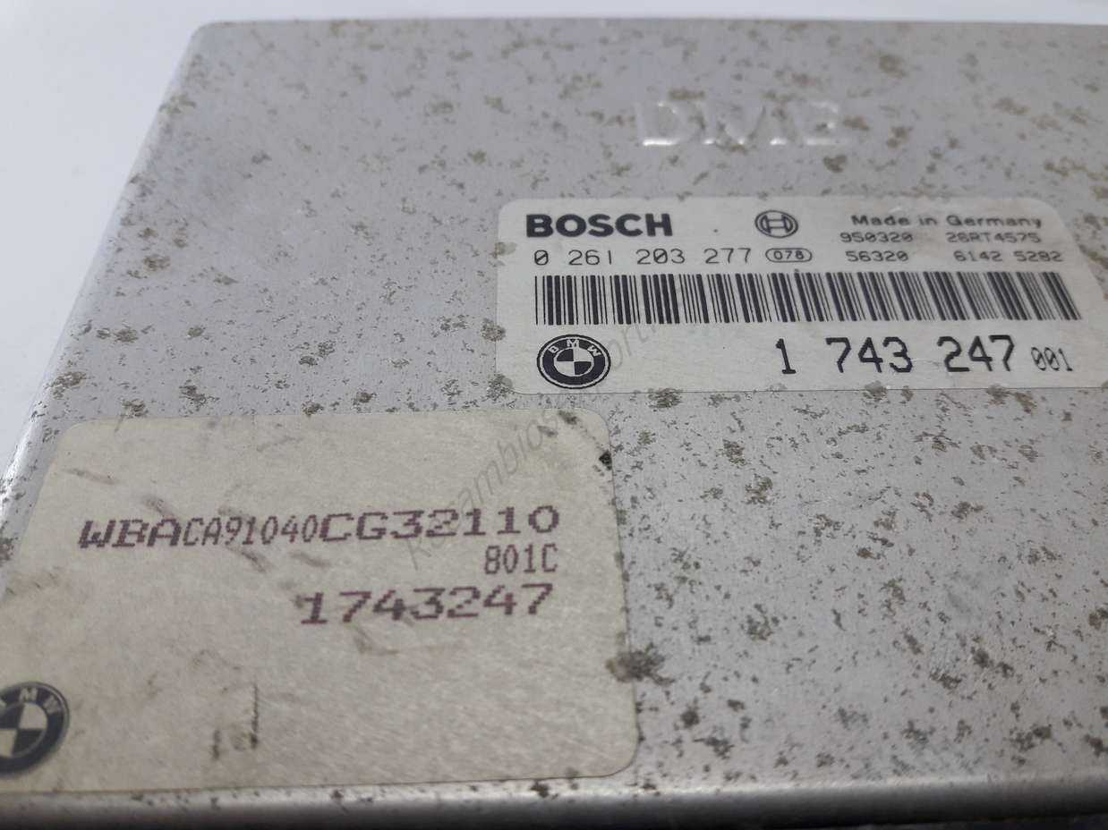 Centralita del motor BMW E36 Serie 3 1743247 1 743 247 BOSCH 0261203277 0 261 203 277 26RT4575 - foto 2
