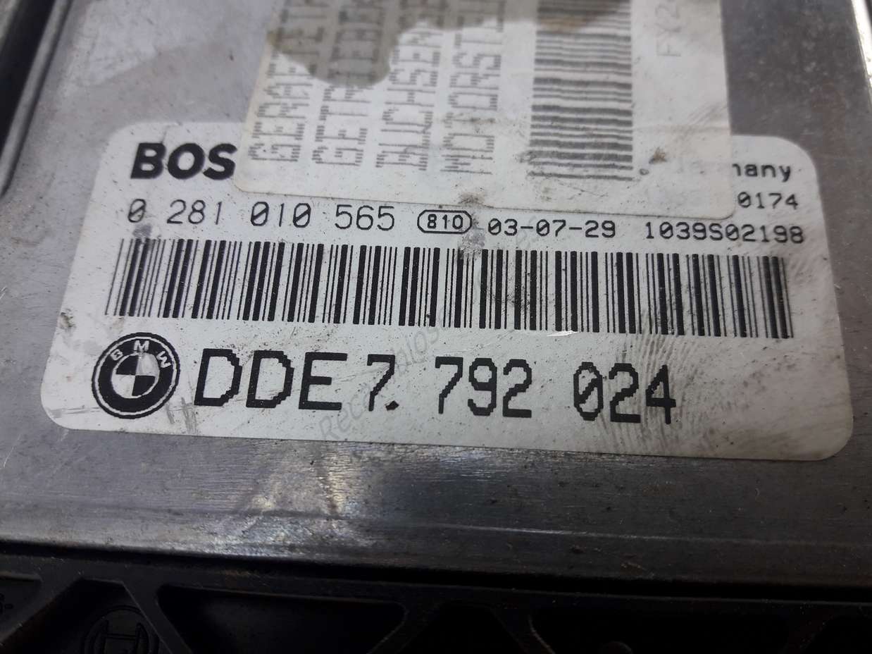 Centralita del motor BMW E46 DDE7792024 7792024 DDE 7. 792 024 Bosch 0281010565 - foto 2