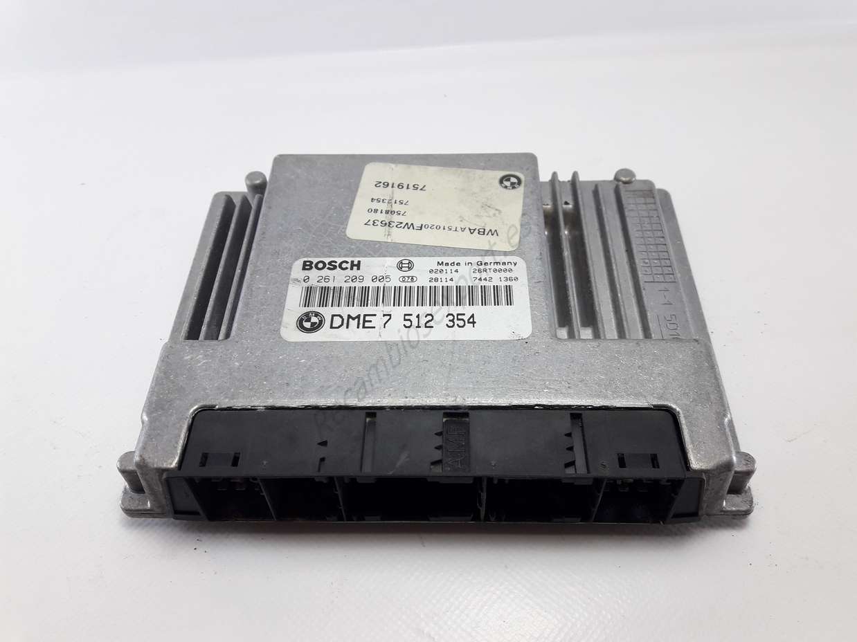 Centralita del motor BMW E46 DME 7512354 7 512 354  DME7512354 BOSCH 0261209005 0 261 209 005 26RT0000 - foto 1
