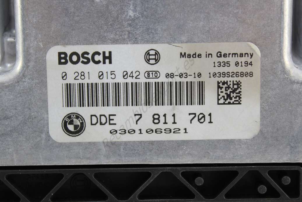 Centralita del motor BMW E87 DDE7811701 DDE 7 811 701 Bosch 0281015042 0 281 015 042 - foto 2