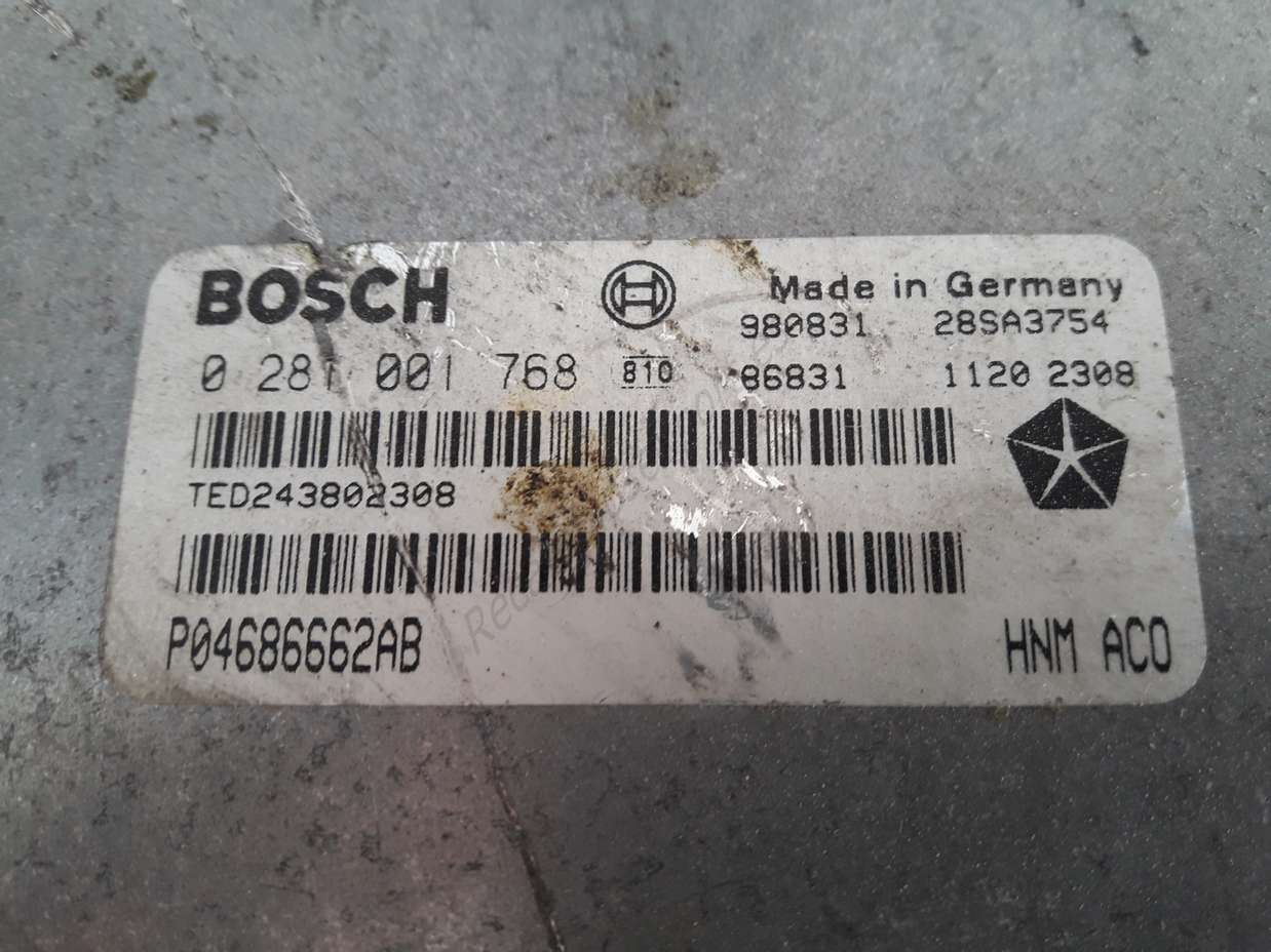 Centralita del motor Chrysler Voyager P04686662AB BOSCH 0281001768 0 281 001 768 - foto 2