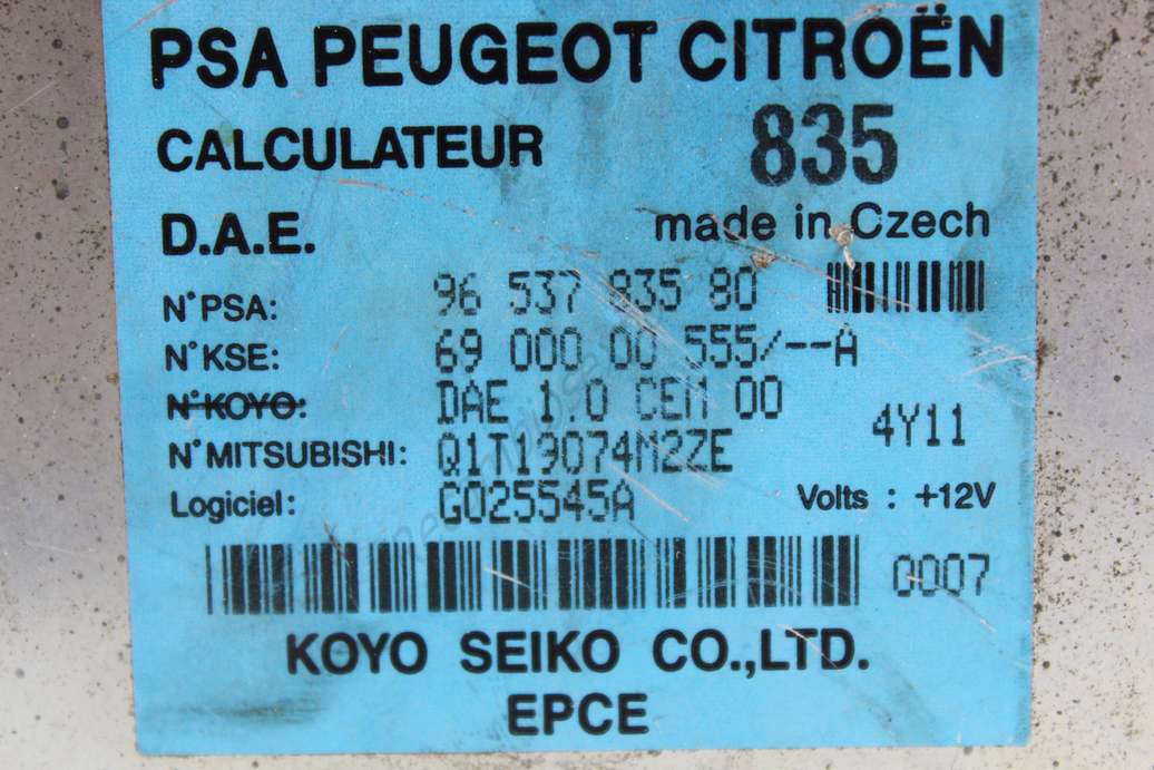 Centralita del motor Citroen C2 C3 9653783580 96 537 835 80 6900000555A 69 000 00 555--A Q1T19074M2ZE G025545A - foto 2