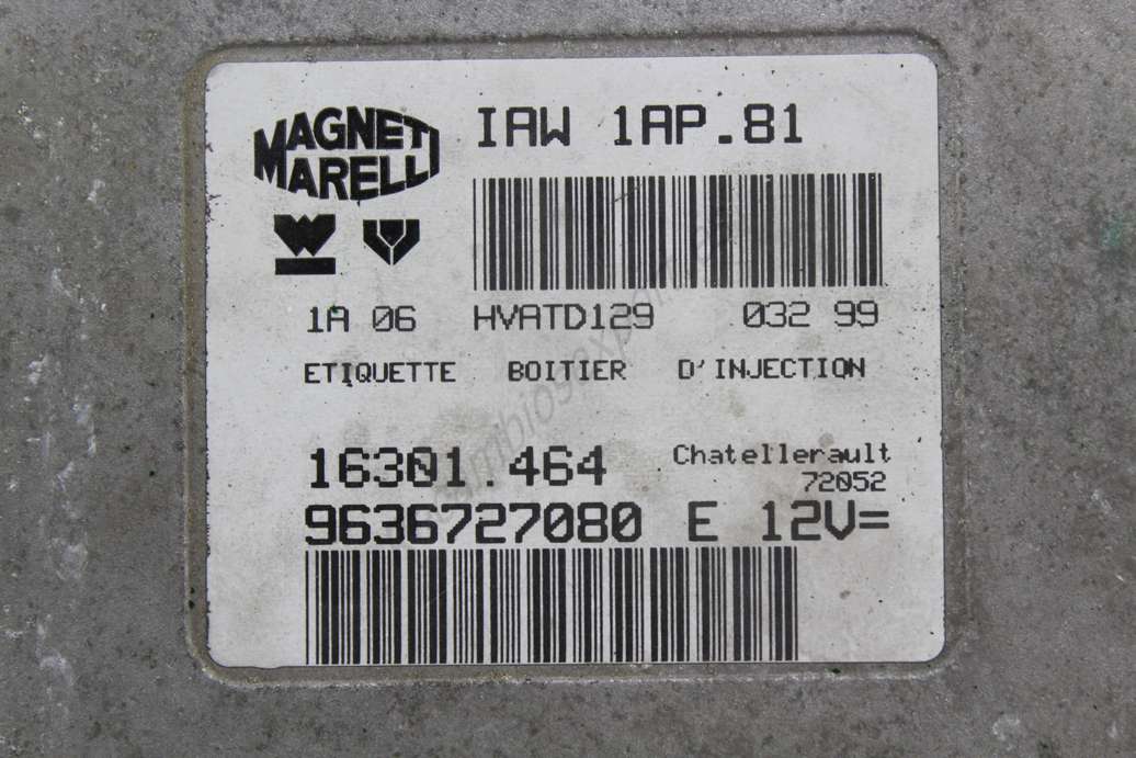 Centralita del motor ECU Peugeot 206 9636727080 Magneti Marelli IAW1AP81 IAW 1AP. 81 - foto 2