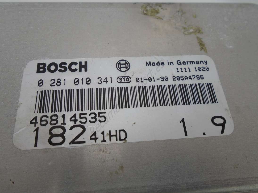 Centralita del motor Fiat Bravo Bosch 0 281 010 341 0281010341 46814535 18241. HD 1. 9 - foto 2