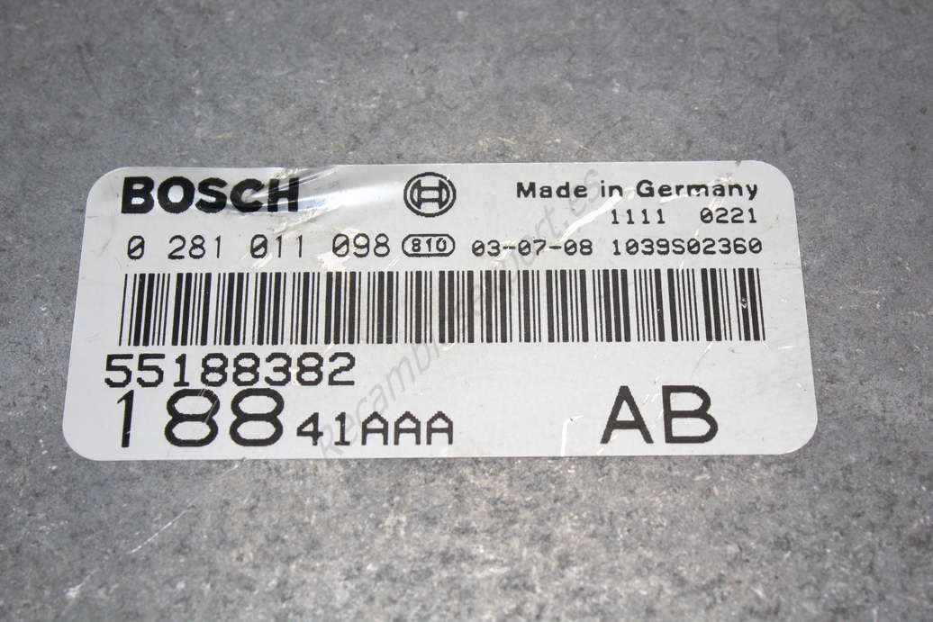 Centralita del motor Fiat PUNTO 0281011098 0 281 011 098 Bosch 55188382 AB - foto 2