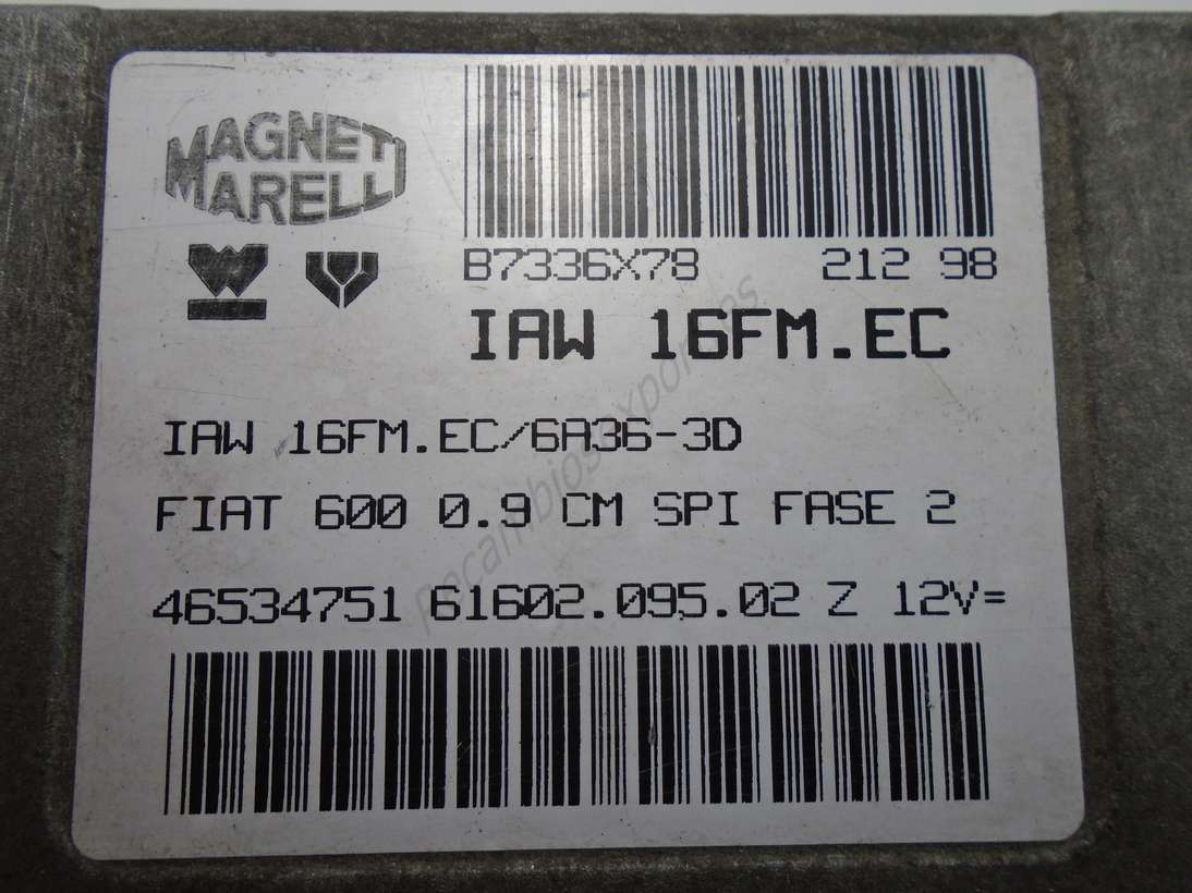 Centralita del motor Fiat Seiciento IAW16FMEC IAW 16FM.EC - foto 2
