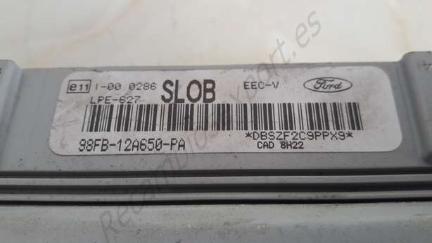 Centralita del motor Ford Fiesta 98FB12A650PA 98FB-12A650-PA SLOB - foto 2