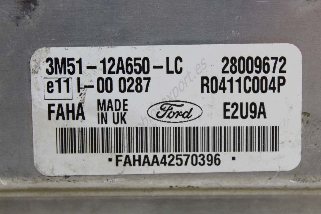 Centralita del motor Ford Focus 3M5112A650LC 3M51-12A650-LC R0411C004P 28009672 - foto 2