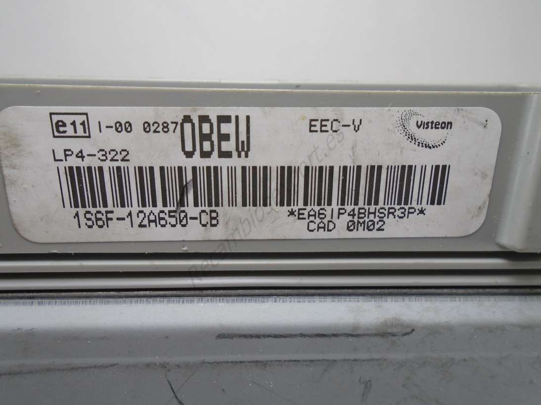 Centralita del motor Ford Mondeo LP4 322 LP4322 0BEW 1S6F12A650CB 1S6F-12A650-CB - foto 2