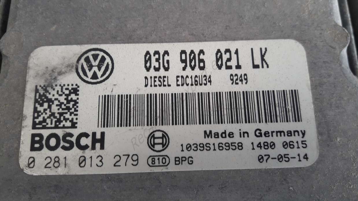 Centralita del motor Grupo VW Volkswagen Seat Audi Skoda 03G906021LK 03G 906 021 LK BOSCH 0281013279 0 281 013 279 - foto 2