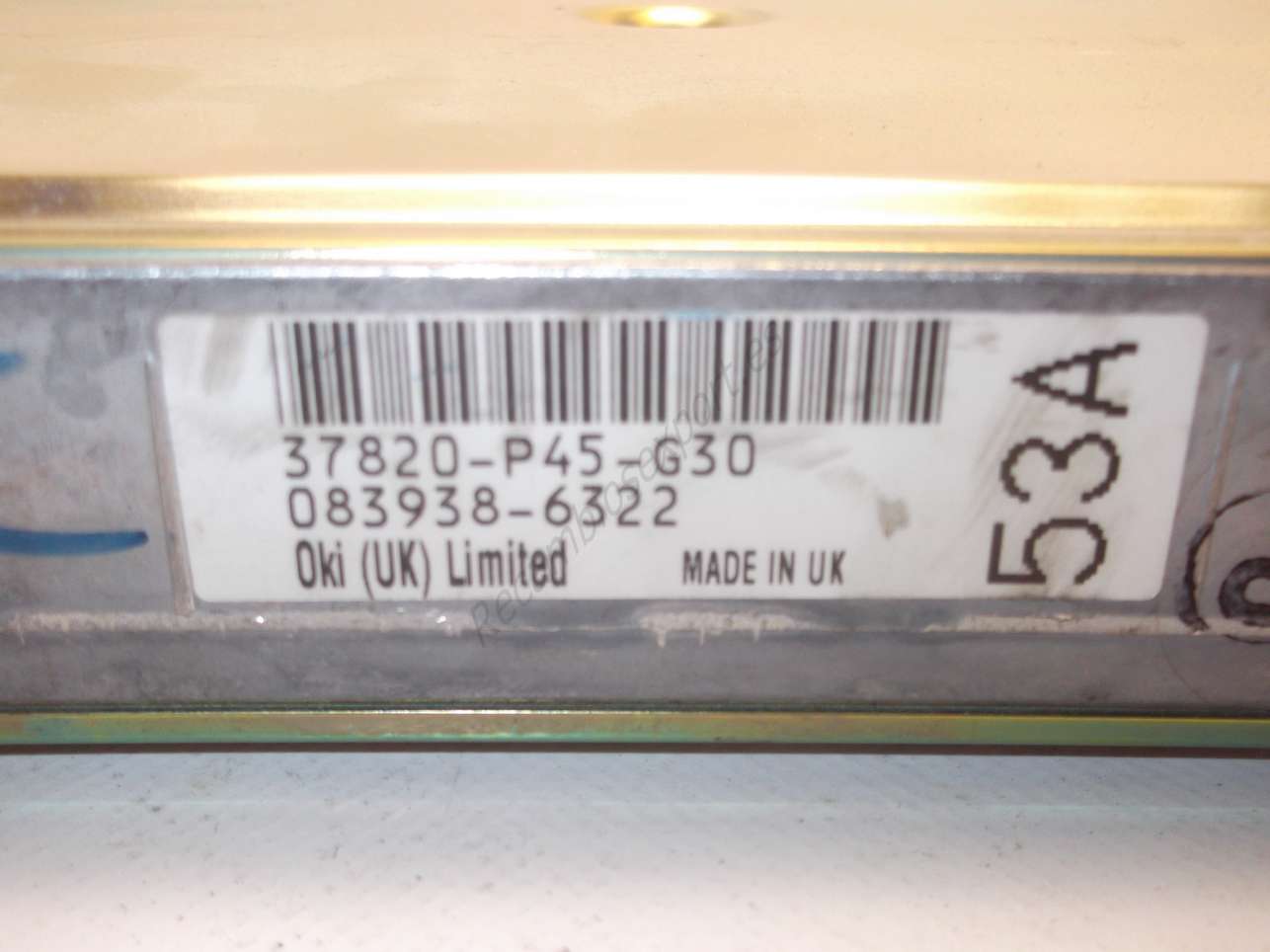 Centralita del motor Honda 37820P45G30 37820-P45-G30 0839386322 083938-6322 53A - foto 2