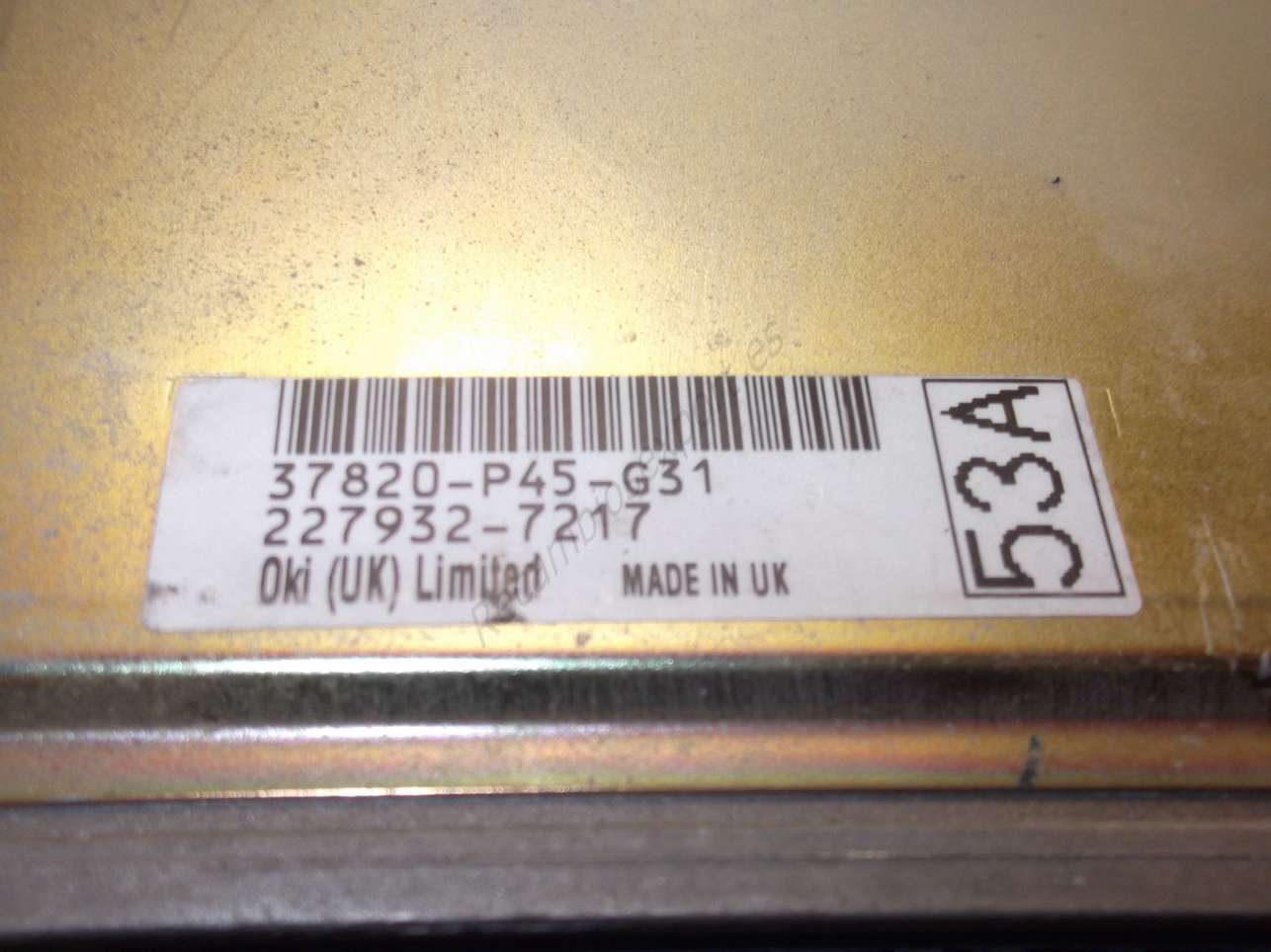 Centralita del motor Honda Accord Rover 600 37820P45G31 37820 P45 G31 2279327217 227932 7217 53A - foto 2
