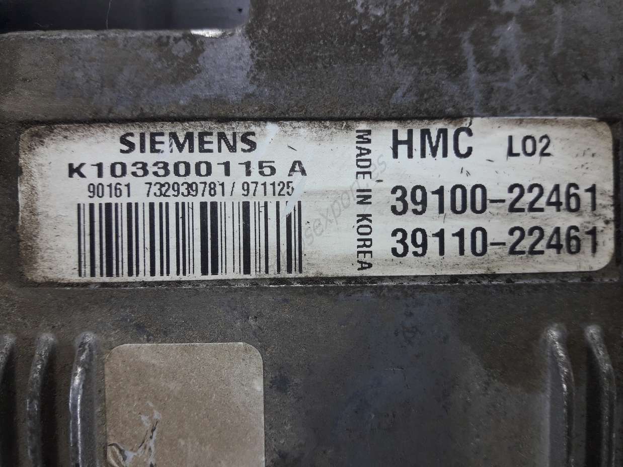 Centralita del motor Hyundai HMC Siemens K103300115A 39100-22461 39110-22461 - foto 2